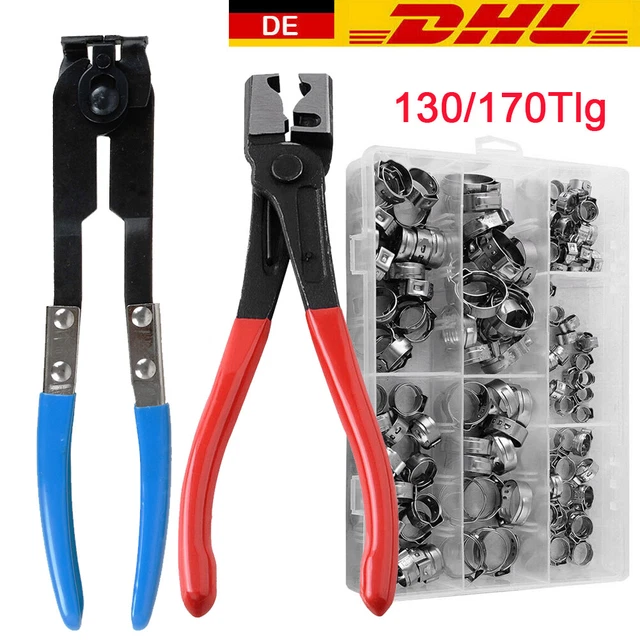 HSEAMALL 85 STÜCKE 7-21mm Einzelohrschlauchschellen Einstellbare