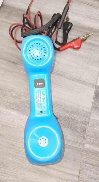 Harris / Dracon TS21 TEST SET Hand Set Linemans Phone BLUE