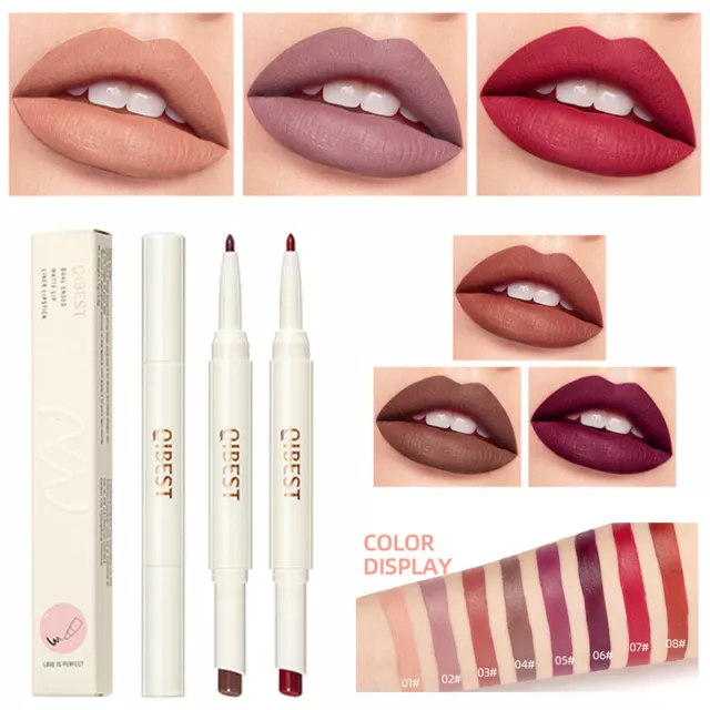 Double Head Lipstick Lip Liner Waterproof Pencil / Pen Matte Long Lasting Makeup