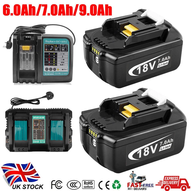 For Makita 18V Battery 12Ah 6.0Ah 5.0Ah BL1860 BL1830 BL1840 BL1850 / Charger