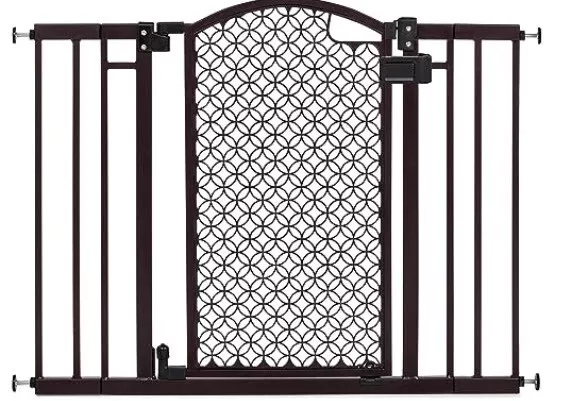 Summer Modern Home Walk-Thru Safety Pet and Baby Gate, 28"-42" Wide, 30" Tall,