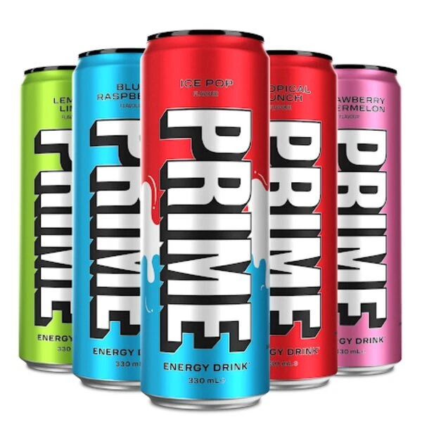 PRIME ENERGY DRINK 330ml Cans Energy Drink Logan Paul KSI Pre Workout