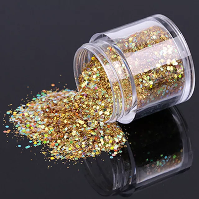 10g/Box Gold Sliver Nail Glitter Powder Shinning Nail Mirror Powder