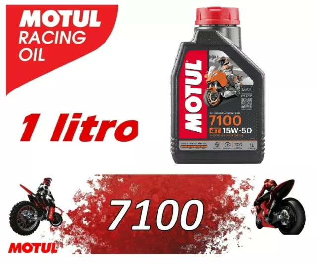 OLIO MOTORE MOTO Motul 7100 4T 15w50 100% Sintetico MA2 - 1 litro black  friday EUR 11,49 - PicClick IT