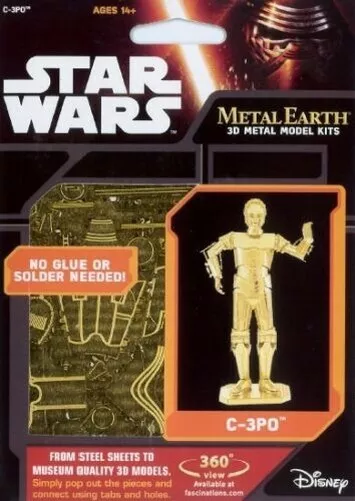 Star Wars C-3PO Droid Or Metal Earth 3D Model Kit Fascinations