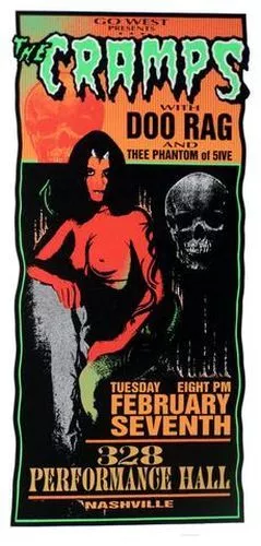 Mark Arminski - 1995 - Cramps / Doo Rag Concert Poster Mark Arminski - 1995 - Cramps / Doo Rag Concert Poster