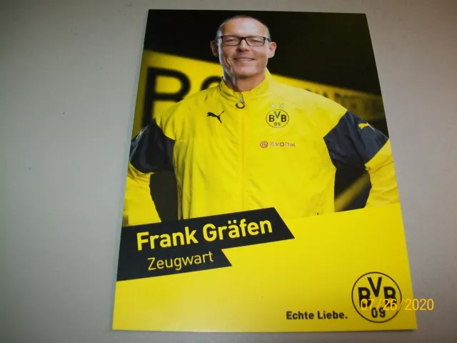 Bvb Autograph Card Frank Gräfen Season 14/15 Unsigned