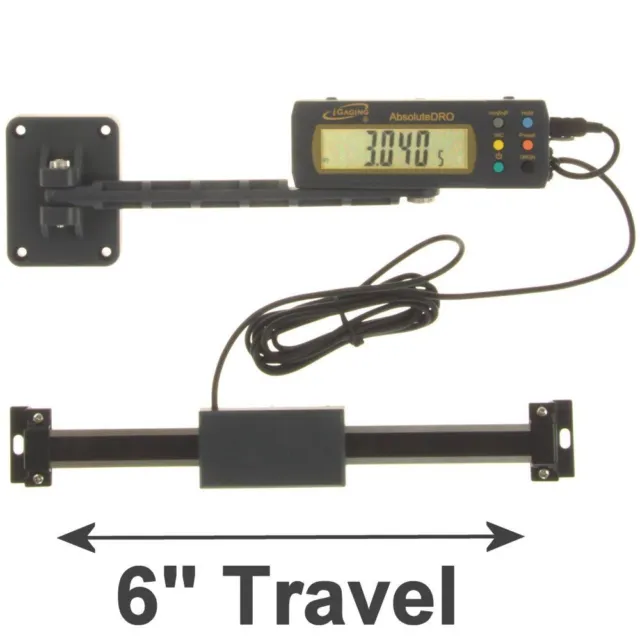 iGaging Absolute DRO Digital Readout 6"/150mm Read Out Stainless Steel Beam