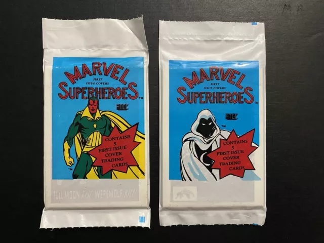 1984 Marvel Superheroes First Issue Covers Trading Card Packs FACTORY SEALED- 2x