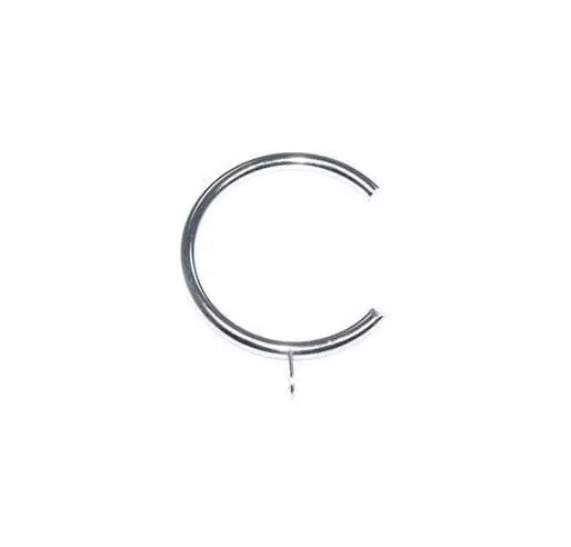 Stainless Steel 16mm - 19mm Bay Window Passing Curtain Pole Rings C Type x 10