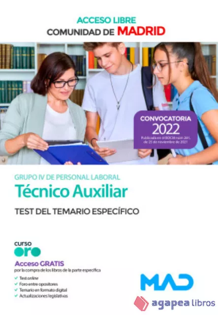 Técnico Auxiliar Grupo IV (acceso libre). Test del Temario específico. Comunidad