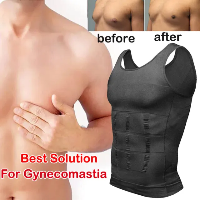 Men Compression Shirt Sleeveless Body Shaper Base Layer Slimming Tank Top Vest