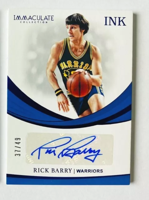 2017-18 Panini Immaculate Rick Barry AUTO Card SP #/49 Warriors Legend!