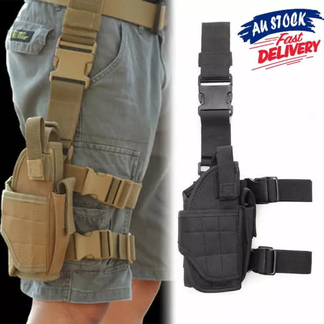 Tactical Thigh Holster Gun Leg Hunt Military Sports Pistol Pouch Puttee