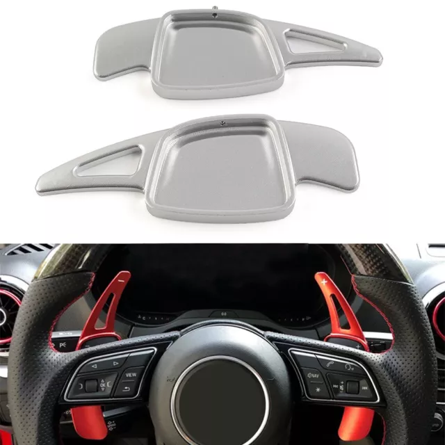 Silver Steering Wheel Paddle Shifter Extension For Audi A6 C8 A7 4KA A8 S4 S5