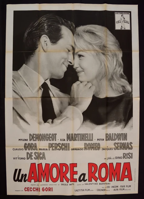 MANIFESTO UN AMORE A Roma Vittorio De Sica Mylène Demongeot Baldwin ...
