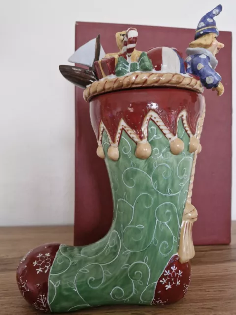 Villeroy & Boch Weihnachten Toy's Fantasy großer Stiefel Keksdose OVP kpl.