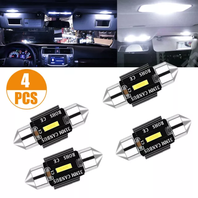 31MM Festoon Car 12V CSP White LED Car Interior Light Dome Globe Bulb Error Free