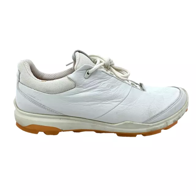 Womens 10-10.5 41 Ecco Golf Shoes White Leather Biom Hybrid 3 Hydromax Lace Up