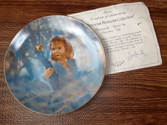 Precious Moments Collection Plate by Thornton Utz Certificate of Authenticity