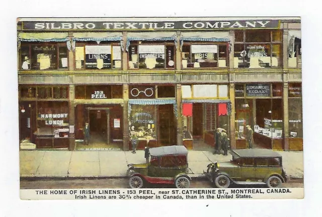 Early 1900's Adver. Postcard Silbro Textile Co. Home of Irish Linens Unposted