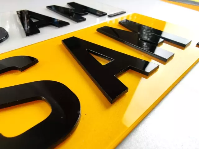 PAIR OF 3D 4D SHOW 3MM RAISED ACRYLIC Number Plates! Vehicle License