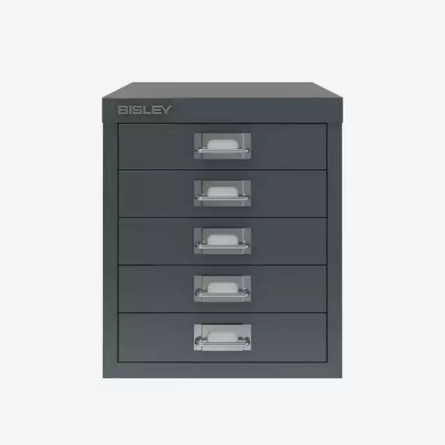 Bisley Multi Drawer Desktop Cabinet 5 Drawer Grey | 24 Hour Weekday Delivery