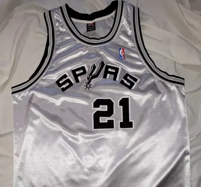VTG Tim Duncan San Antonio Spurs Jersey NIKE Rare STITCHED Sewn 3XL XXL 56 90's