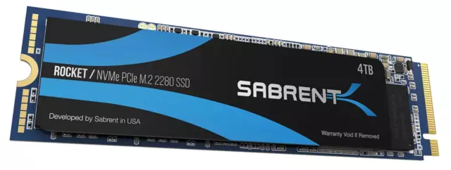 Sabrent Rocket 4TB TLC NVME SSD 2280 - Excelente Estado