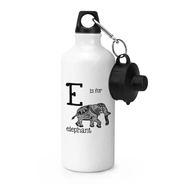 Carta E Es para Elefante SPORTS Botella Alfabeto Bebidas Acampada Flask