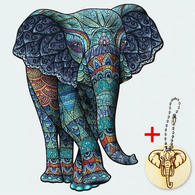 Elephant Lion Shape Jigsaw Puzzle Adults Kids Educational Birthday Toys Gifts 11
