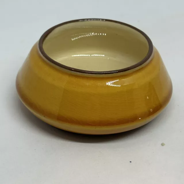 Vintage Torquay Pottery Small Sugar Bowl Pot Mustard Yellow