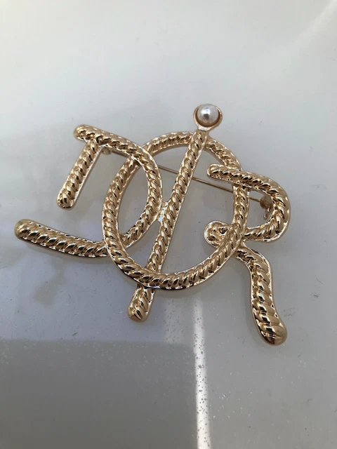 Broche Vintage En Métal Des Années 1990 - Grande Taille - Style Rétro Français - Occasion