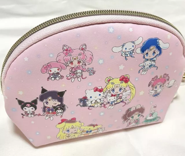 New！sailor Moon Cosmos Sanrio Characters Make Up Pouch Hello Kitty Gift