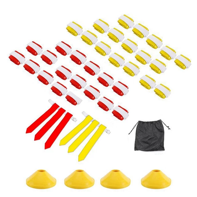 6 Ceintures Flag Football - Réglables - Couleurs Assorties - Pour Entraînement Rugby - Popetpop