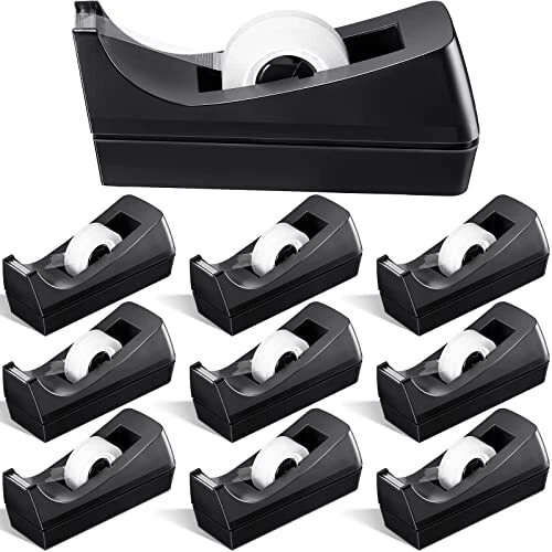10 Pack Desktop Tape Dispenser Tape Roll Dispenser Non Skid Base Tape