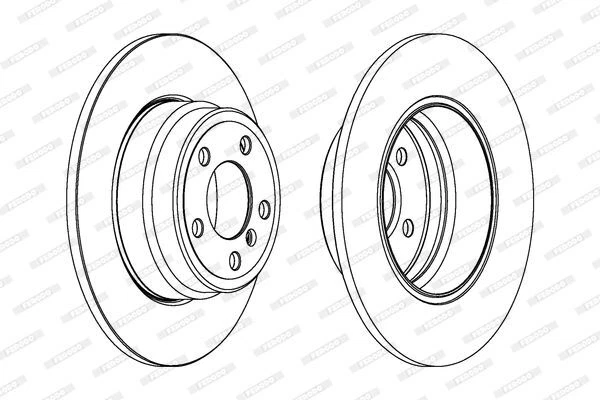 2x FERODO Disque de frein Disques de frein DDF1255C-1 pour BMW pour X5 (E53)