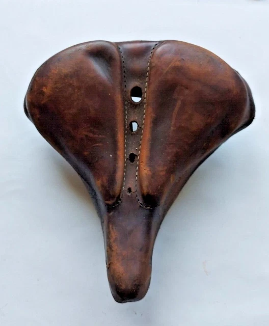 SELLE CUIR VÉLO des années 1910/20 Hunt X30 leather saddle old bike EUR