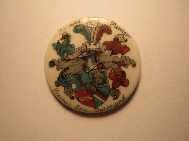 Berlin - Burschenschaft Batavia - Porzellan mit Wappen - Knopf ? / Studentika