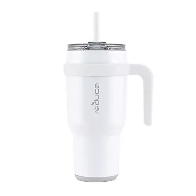 Reduce 40oz Cold1 Vacuum Insulated Stainless Steel Straw Tumbler Mug White