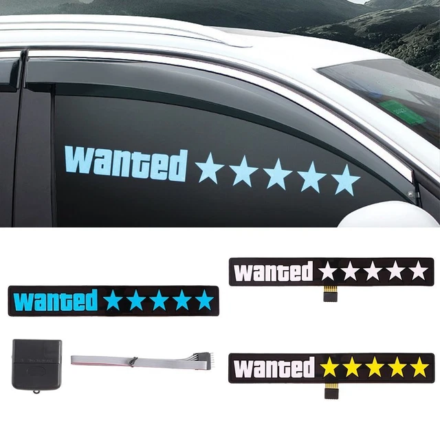 ELECTRIC SAFETY SIGNS LED Car Sticker Car Decals Wanted Windshield