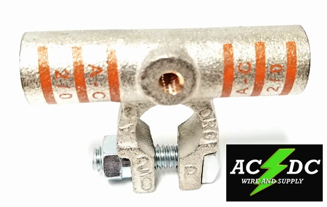 Battery Cable Ends Copper FLAG Post Terminal Connectors 1/0 to 4/0