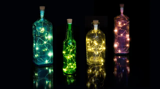 Flaschenlicht Lichterkette - weiß  Bottle Light String - White