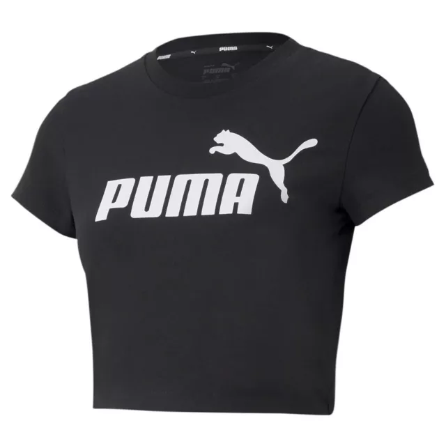 Puma Mujer Ess Delgado Camiseta Logo / Camiseta de Manga Corta