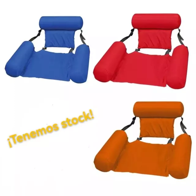 Silla flotate inflable plegable fila flotante respaldo colchones piscinas 24 h