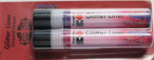 Marabu Metallic o.Gliiter o.3 D Liner (GP1L=119,80 €) 14 juegos de colores diferentes