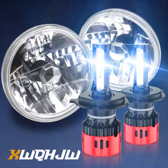 7" Round LED Headlights Projector Hi/Lo Fit for Ford Mustang 1964-1973 F600 F700