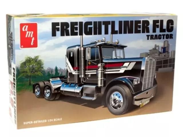 AMT1195 AMT Freightliner FLC Semi Tractor 1:24 Scale Model KitAMT 40' Semi Conta