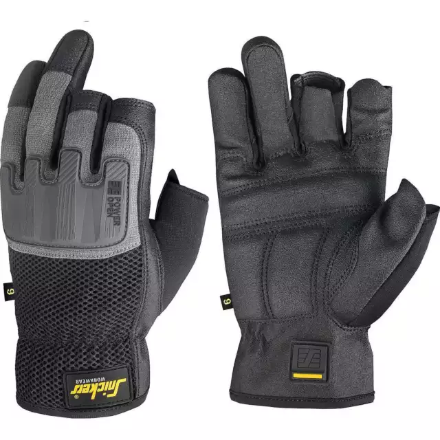 SNICKERS Power Open Gloves Pair Black/Steel Grey