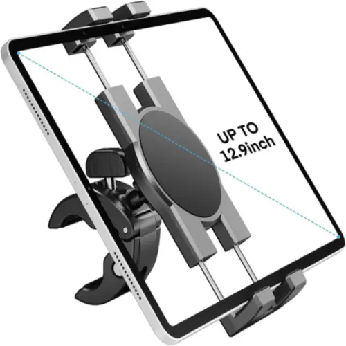 KDD Spin Bike Tablet Holder Mount, Phone iPad Stand Exercise Black